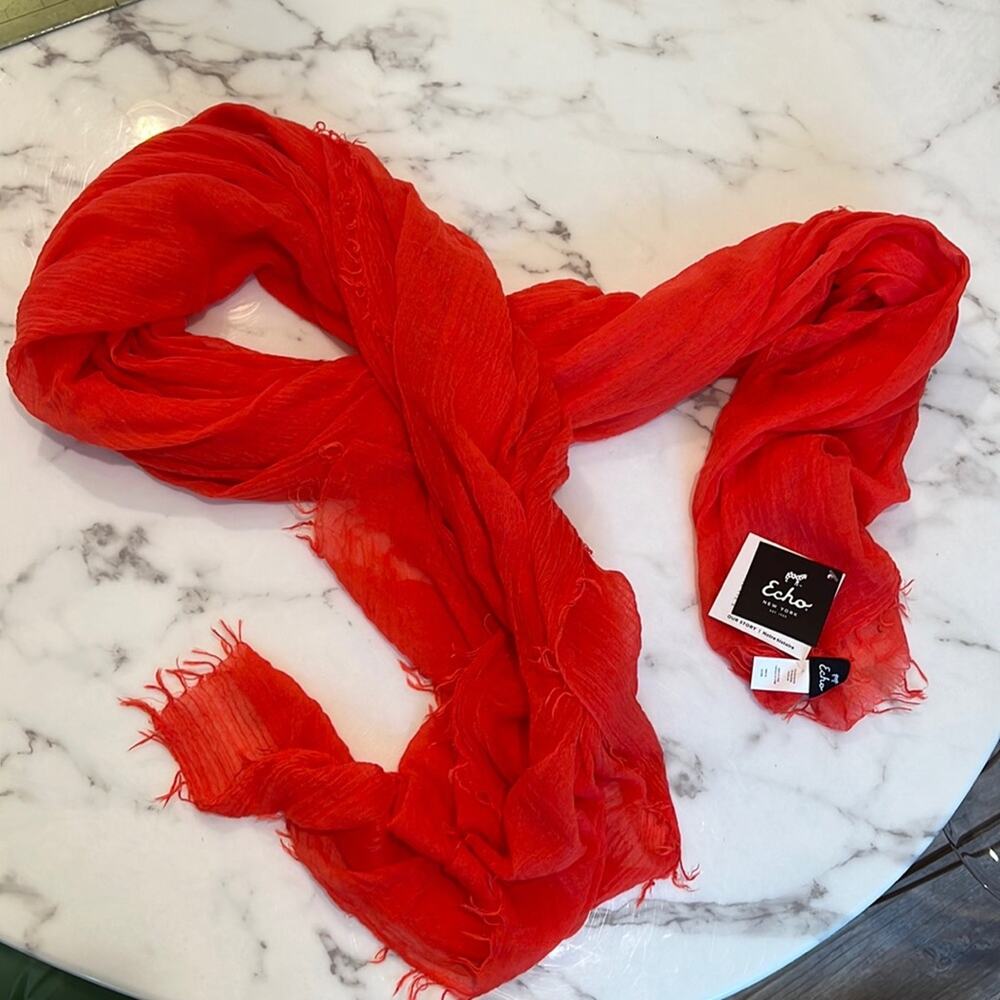 Essential Crinkle Wrap By Echo In Persimmon